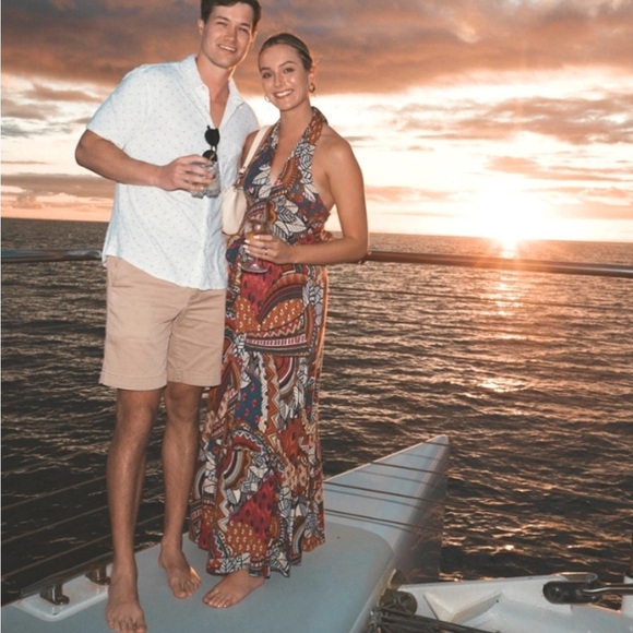 Anthropologie Maeve Cynthia Halter Maxi Dress Colorful Tribal Size S Small - Picture 13 of 15